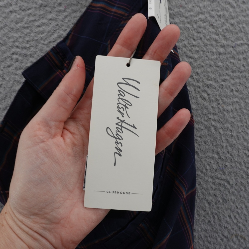 Walter Hagen Clubhouse Plaid Golf Pants Womens 0 Dark Navy Blue WGH15413YD NEW - Picture 5 of 16
